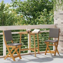 Chaises de bistrot d'extérieur 2 pcs Gris foncé 640109640109