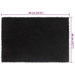 Tapis de porte noir 40x60 cm fibre de coco touffeté 640111640111