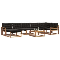 Ensemble de canapés d'extérieur 22 pcs Naturel et Noir 640112640112