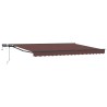 Cadre de store manuel avec LEDs Marron et anthracite 5 x 3 m 640113640113