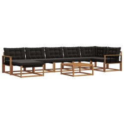 Ensemble de canapés d'extérieur 22 pcs Naturel et Noir 640115640115