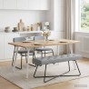 Banc avec capitonnage bouton Gris clair 110 x 40 x 46 cm Tissu 640118640118