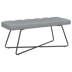 Banc avec capitonnage bouton Gris clair 110 x 40 x 46 cm Tissu 640118640118