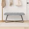 Banc avec capitonnage bouton Gris clair 110 x 40 x 46 cm Tissu 640118640118