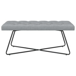 Banc avec capitonnage bouton Gris clair 110 x 40 x 46 cm Tissu 640118640118