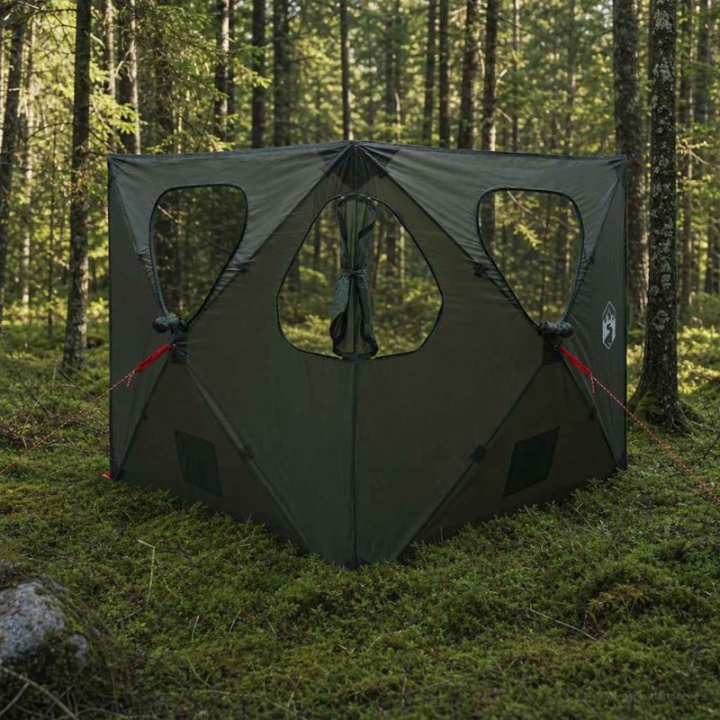 Tente de Chasse avec toit Vert armée 145 x 145 x 150 cm 640120640120