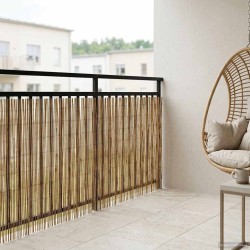 Clôture de jardin Carbonisé 1000 x 90 cm Roseau 640121640121
