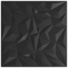 Panneaux muraux 24 pcs Noir 50 x 50 cm Mousse XPS 640123640123