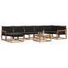 Ensemble de canapés d'extérieur 22 pcs Naturel et Noir 640124640124