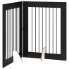 Porte de chien pliable avec supports 2 pcs Chêne noir 160,5 cm 640142640142