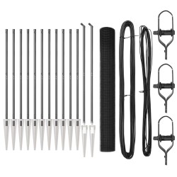 Clôture en fil soudé avec pointes 25 x 1,2 m Gris Maille 640144640144