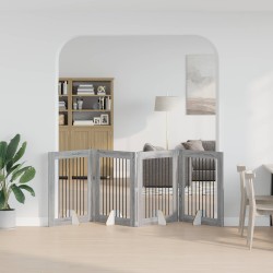 Porte de chien pliable avec supports 4 pcs Sonoma gris 321 cm 640147640147