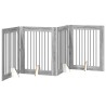 Porte de chien pliable avec supports 4 pcs Sonoma gris 321 cm 640147640147