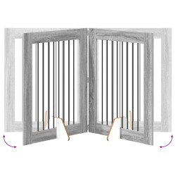 Porte de chien pliable avec supports 4 pcs Sonoma gris 321 cm 640147640147