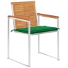 Chaises de jardin lot de 4 avec coussins Bois d'acacia massif 640148640148
