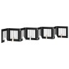 Porte de chien pliable avec supports 8 pcs Chêne noir 60 cm 640150640150