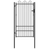 Porte de Clôture HORST 100 x 175 cm Acier Noir Verrouillable 640151640151