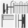 Porte de Clôture HORST 100 x 175 cm Acier Noir Verrouillable 640151640151