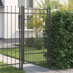 Porte de Clôture HORST Acier Noir Verrouillable 640152640152