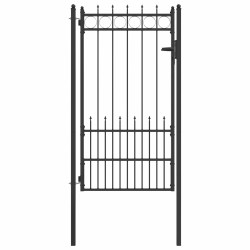 Porte de Clôture HORST Acier Noir Verrouillable 640152640152