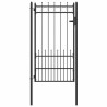 Porte de Clôture HORST Acier Noir Verrouillable 640152640152