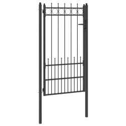 Porte de Clôture HORST Acier Noir Verrouillable 640152640152
