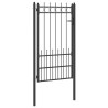 Porte de Clôture HORST Acier Noir Verrouillable 640152640152