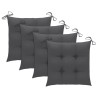 Chaises de jardin lot de 4 avec coussins Bois d'acacia massif 640153640153
