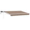 Cadre de store manuel avec LEDs Taupe 5 x 3 m 640162640162