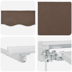 Cadre de store manuel avec LEDs Taupe 5 x 3 m 640162640162