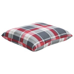 Coussins de canapé 4 pcs motif à carreaux rouges 60 x 60 cm en tissu 640165640165