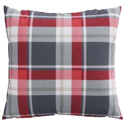 Coussins de canapé 4 pcs motif à carreaux rouges 60 x 60 cm en tissu 640165640165