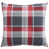 Coussins de canapé 4 pcs motif à carreaux rouges 60 x 60 cm en tissu 640165640165