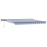 Cadre de store manuel avec LEDs Bleu, Blanc, Anthracite 5 x 3 m 640166640166