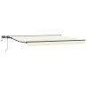 Cadre de store manuel avec LEDs Crème et Anthracite 4,5 × 3,5 m 640178640178