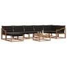 Ensemble de canapés d'extérieur 22 pcs Naturel et Noir 640179640179