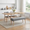 Banc à double couche Gris clair 110 x 40 x 47 cm Tissu 640182640182