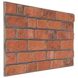 Panneaux muraux 10 pcs Terre cuite 100 x 50 cm Mousse EPS 640184640184