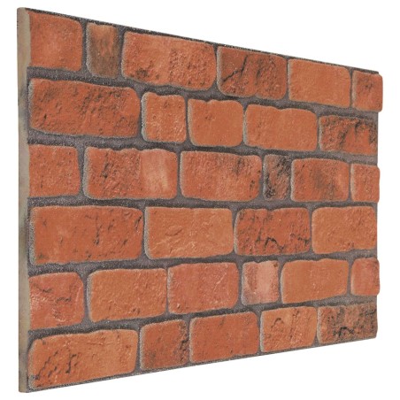 Panneaux muraux 10 pcs Terre cuite 100 x 50 cm Mousse EPS 640184640184