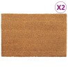 Tapis de porte 2 pcs naturel 40x60 cm fibre de coco touffeté 640194640194