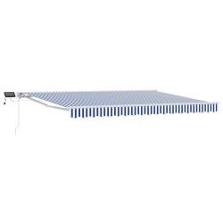 Cadre de store manuel avec LEDs Bleu et Blanc 5 x 3 m 640196640196
