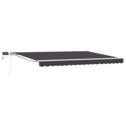Cadre de store manuel avec LEDs Blanc, Gris, Anthracite 5 x 3 m 640198640198