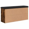 Banc à chaussures chêne fumé 102x32x50 cm bois d'ingénierie 640200640200