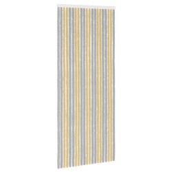 Rideau anti-insectes en chenille Gris et Beige 90 x 220 cm 640201640201