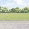 Clôture hexagonale avec base en béton 10 x 1,5 m Argenté Maille 640204640204
