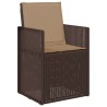 Chaises de jardin salle à manger 2 pcs Marron et taupe PP 640209640209