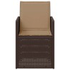 Chaises de jardin salle à manger 2 pcs Marron et taupe PP 640209640209