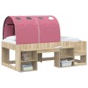 Tunnel de lit 2 pcs Rose 211 x 67,5 x 2 cm Polyester 640210640210