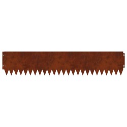 Bordure de Pelouse 10 pcs 103 x 20 cm Acier Rouillé 640215640215