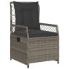 Ensemble à manger de jardin 5 pcs coussins gris résine tressée 640217640217